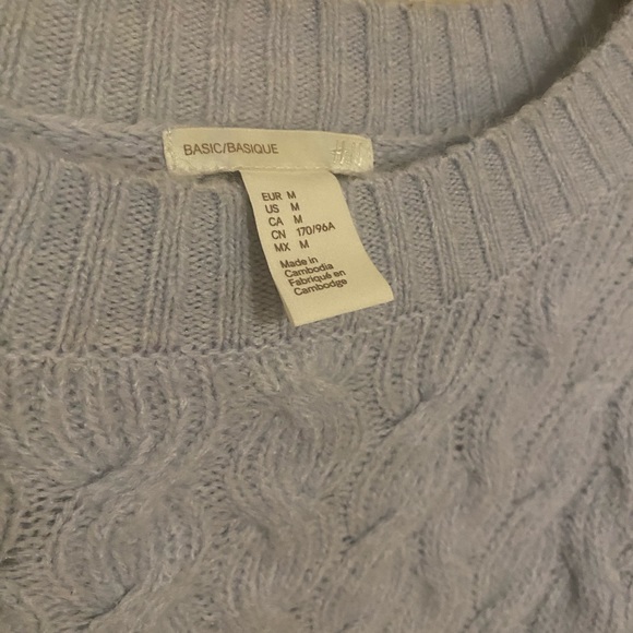 H&M Periwinkle Long Sleeve Wool Sweater M - Picture 2 of 6